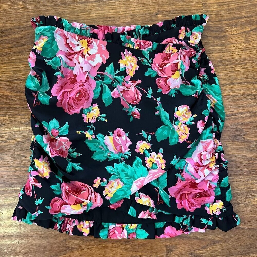 For love & lemons rose water floral mini skirt